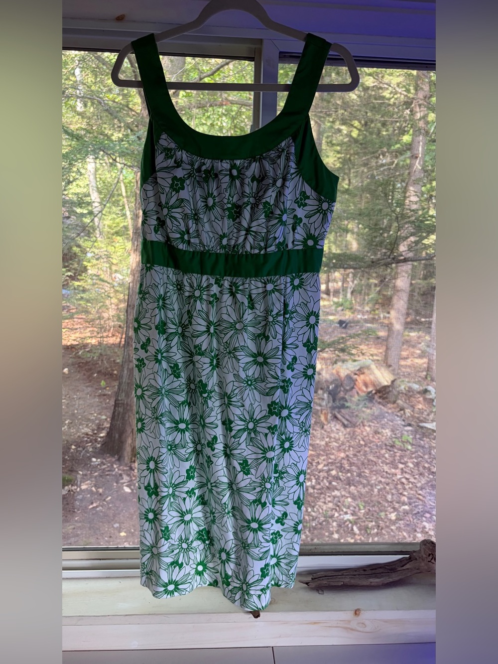 a.n.a Green and White Floral Mini Dress